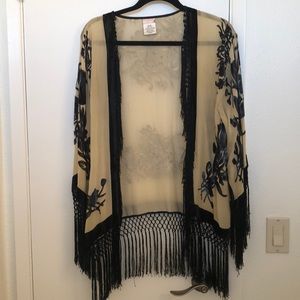 Free people fringe kimono